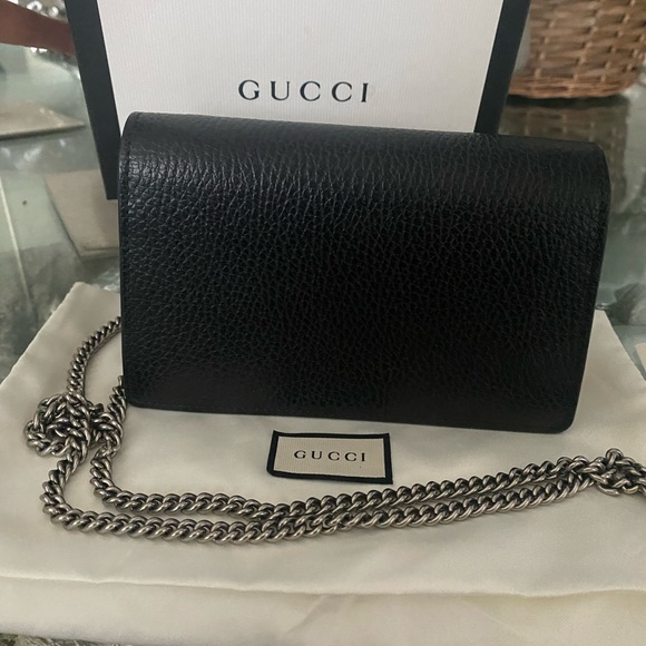 Gucci Dionysus black leather super mini bag, authentic EUC - Picture 7 of 11